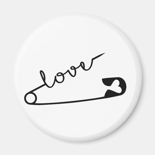 Safety Pin LOVE Magnet (Front)