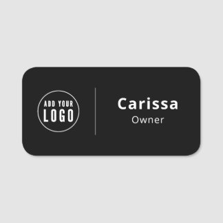 Safety Pin Name Tag or Magnetic with Custom Logo