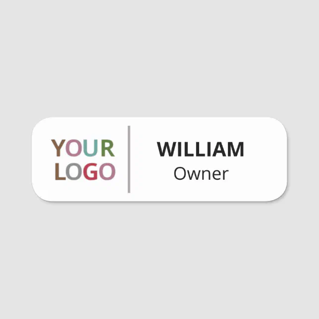 Safety Pin Name Tag or with Custom LOGO Zazzle