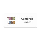 Safety Pin Name Tag or Magnetic with Custom Logo