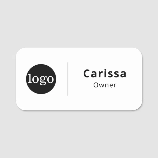 Safety Pin Name Tag or with Custom Logo Zazzle