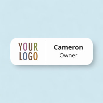 Safety Pin Name Tag Or Magnetic With Custom Logo by MISOOK at Zazzle