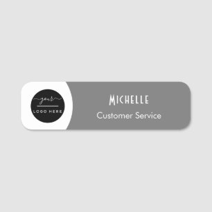 Safety Pin Name Tag or Magnetic with Custom Logo