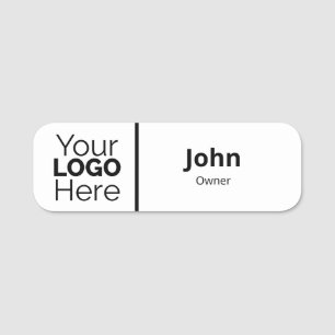 Safety Pin Name Tag or Magnetic with Custom Logo