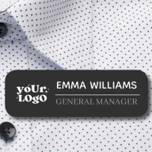 Safety Pin Office Employee Custom Name Tag