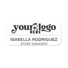 Safety Pin or Magnetic Company Employee Name Tag