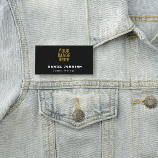 Safety Pin or Magnetic Company Employee Name Tag