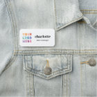 Safety Pin or Magnetic Company Logo Employee Name