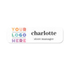 Safety Pin or Magnetic Company Logo Employee Name 