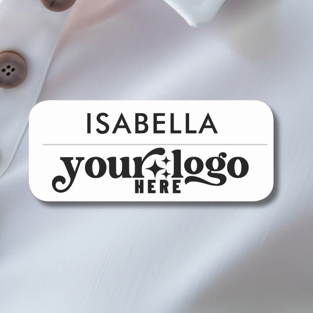Safety Pin or Magnetic Small Business Employee  Name Tag (Creator Uploaded)