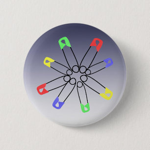 Safety Pin Rainbow Colors Solidarity