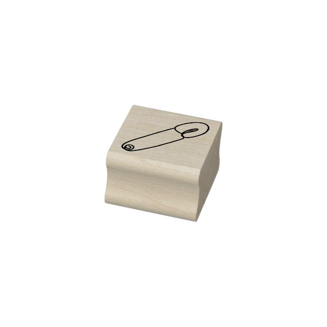 Safety Pin Rubber Stamp (Stamp)