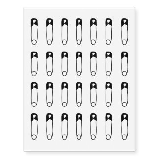 Safety Pin Temporary Tattoos