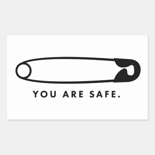 Safety Pin _ You Are Safe Sticker