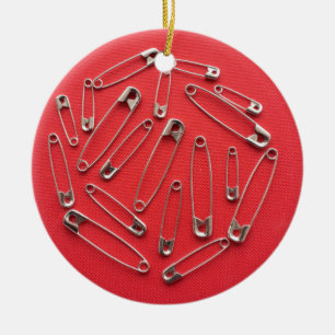 Safety-pins Ceramic Ornament