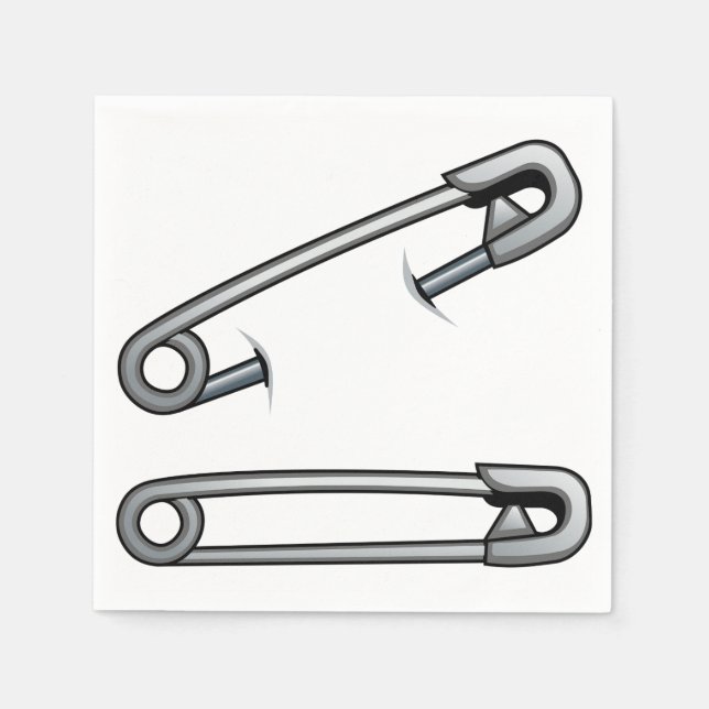 Safety Pins Paper Napkins (Front)