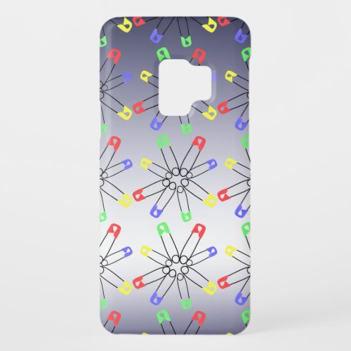 Safety Pins Red Yellow Green Blue Galaxy S9 Case