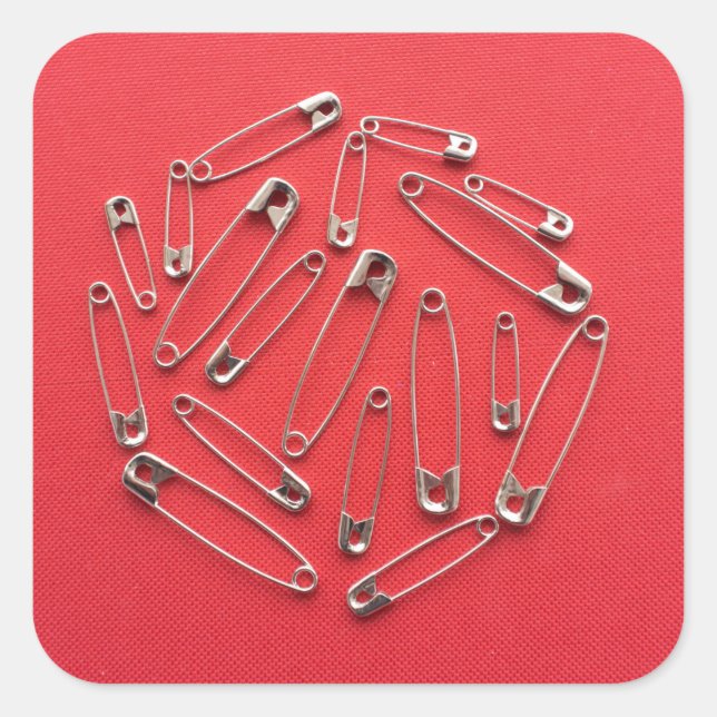 Safety-pins Square Sticker (Front)