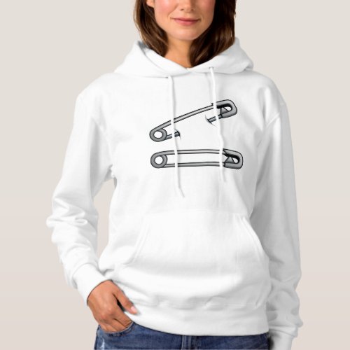 Safety Pins Womens Hoodie