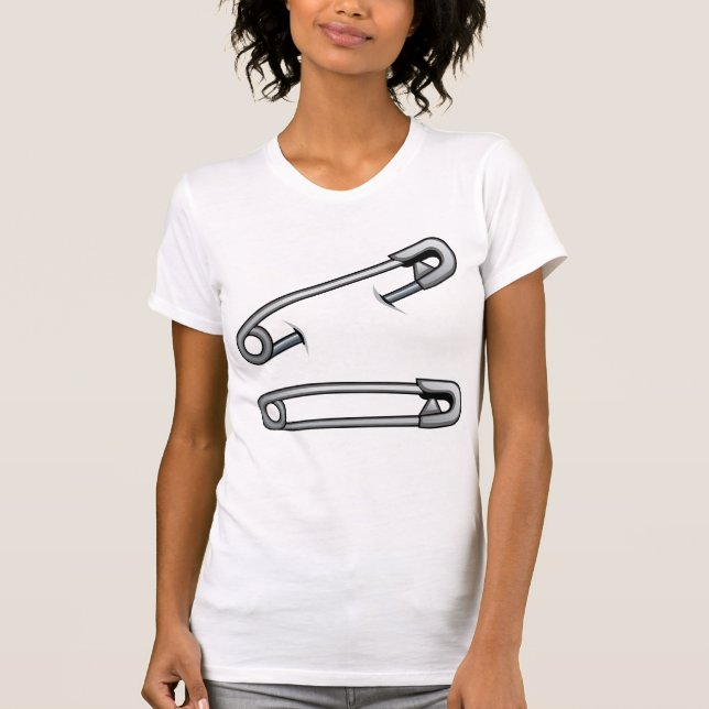 Safety Pins Womens T-Shirt (Front)