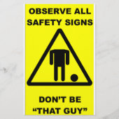 Safety Sign Warning (Front)