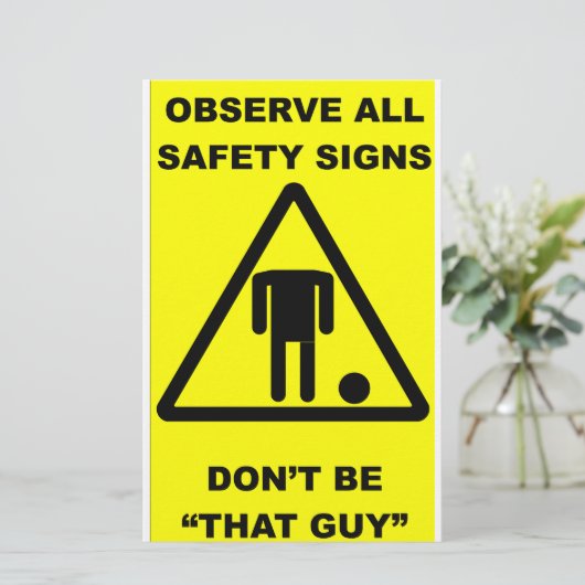 Safety Sign Warning (Standing Front)