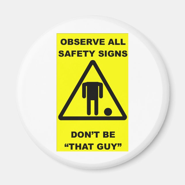 Safety Sign Warning Magnet (Front)