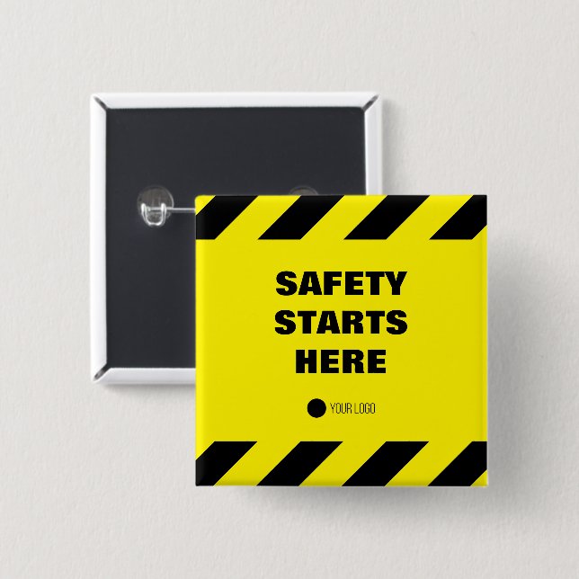 Safety Starts Here Safety Business Button (Front & Back)