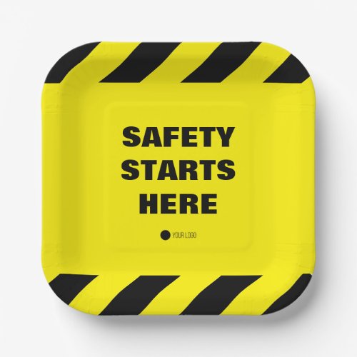 Safety Starts Here Safety Department Office Party Paper Plates