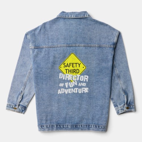 Safety Third Director Fun Adventure Event Coordina Denim Jacket
