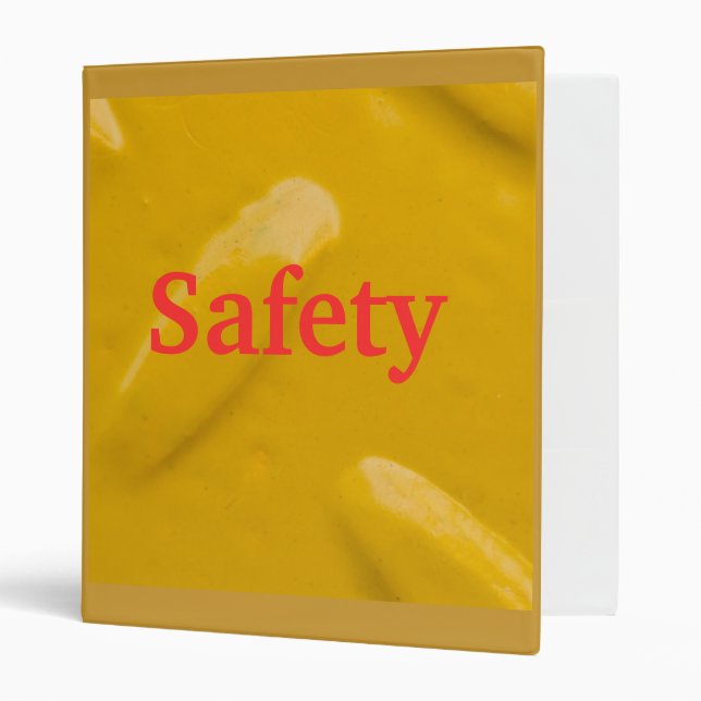 Safety Yellow Diamondplate Binder (Front/Inside)