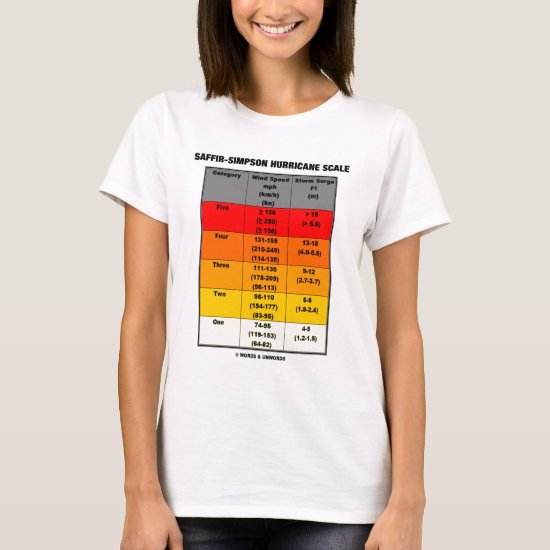 Saffir-Simpson Hurricane Scale (Meteorology) T-Shirt