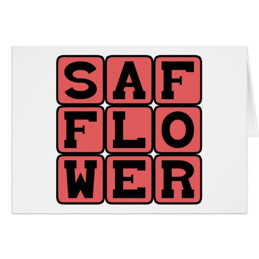 Safflower, Herbaceous Annual Flower Cards (Front Horizontal)