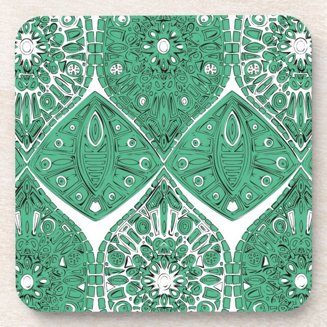 saffreya green beverage coaster (Front)