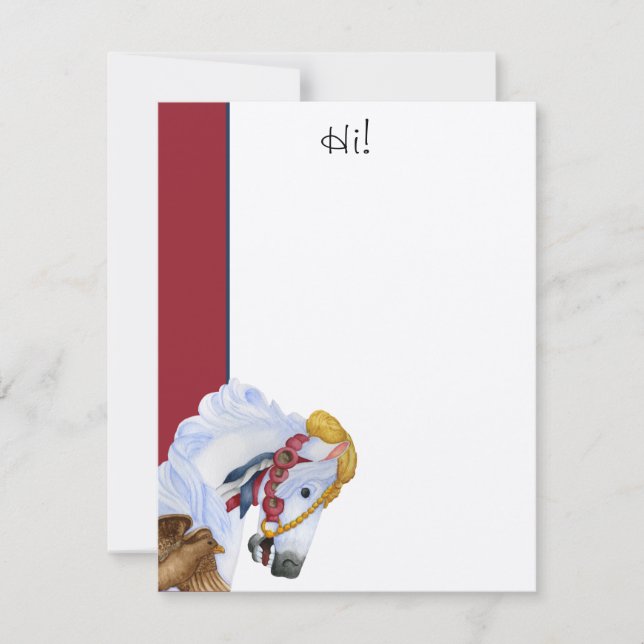 Saffron Hi! Flat Note Card (Front)