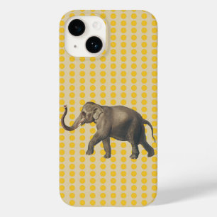Saffron Spice Moods Dots with Elephant Case-Mate iPhone 14 Case