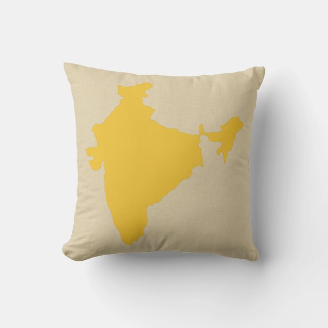 Saffron Spice Moods India Throw Pillow (Front)