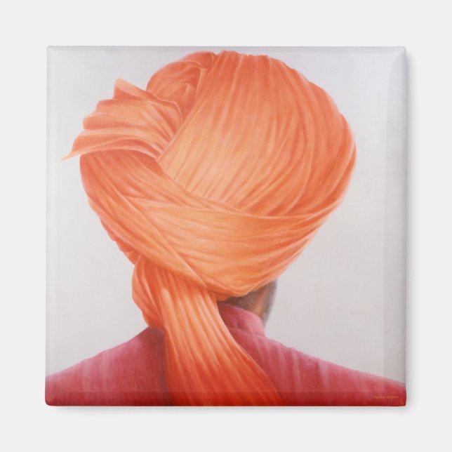 Saffron Turban Magnet (Front)