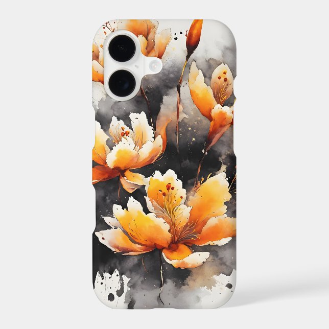 Saffron - Watercolor flowers Case-Mate iPhone Case (Back)