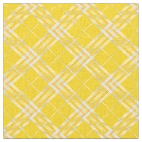 Saffron Yellow Plaid Tartan Print Pattern Fabric