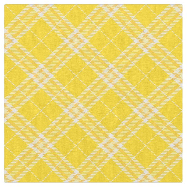 Blue and yellow plaid fabric | Zazzle