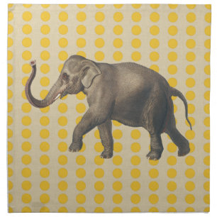 Safron Spice Moods Dots with Elephant Napkin