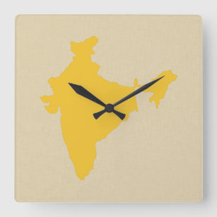 Safron Spice Moods India Square Wall Clock