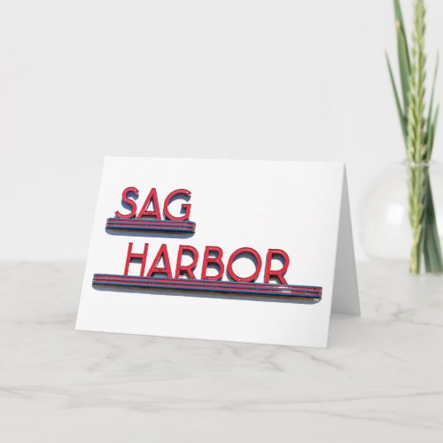 Sag Harbor CInema Neon Sign Greeting Card