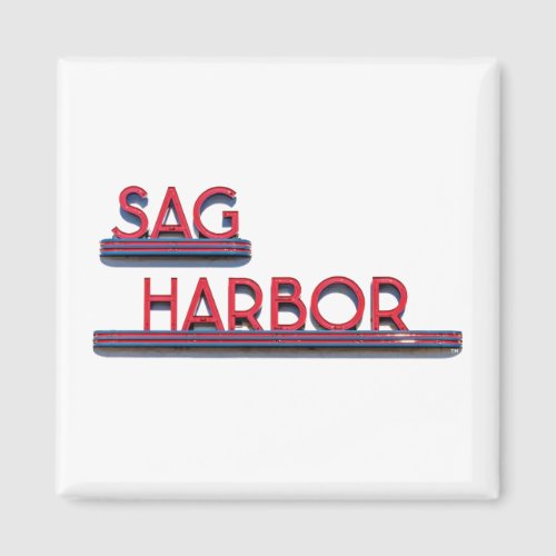 Sag Harbor Cinema Neon Sign Refridgerator Magnet