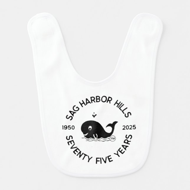 SAG HARBOR HILLS 75TH BABY BIB (Front)