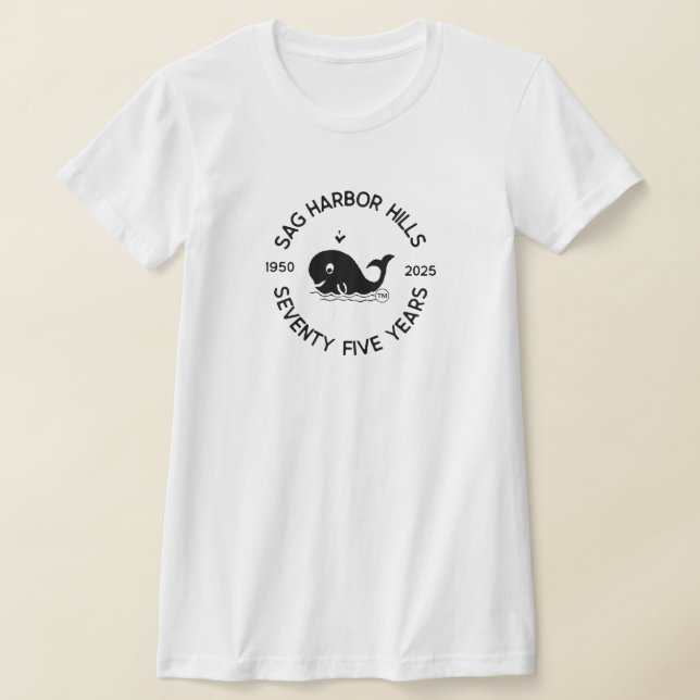 SAG HARBOR HILLS 75TH WOMENS CUT T-SHIRT (Laydown)