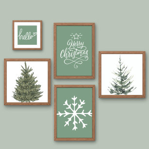 Saga Green Merry Christmas wall art
