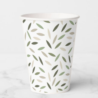Saga green paper cups