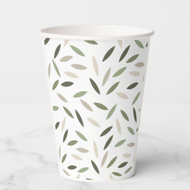 Saga green  paper cups (Front)